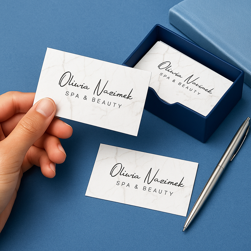 Wizyt&oacute;wki z folią rough touch